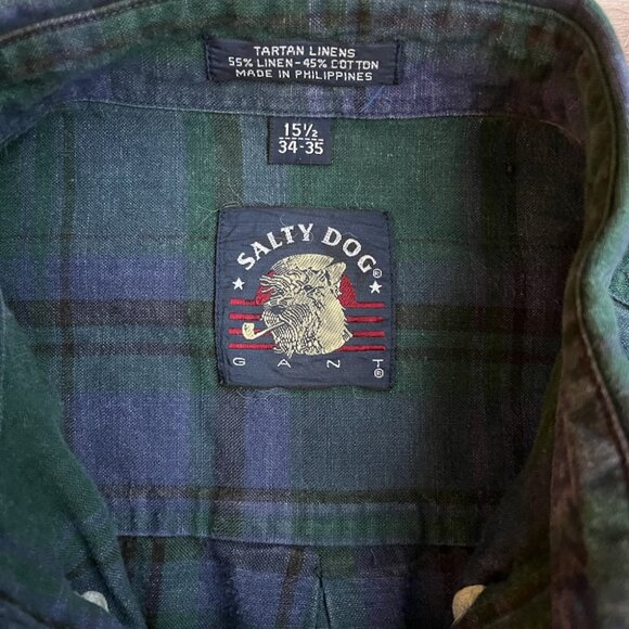 Gant Salty Dog Linen-blend Shirt - Medium - Tartan - Picture 4 of 5